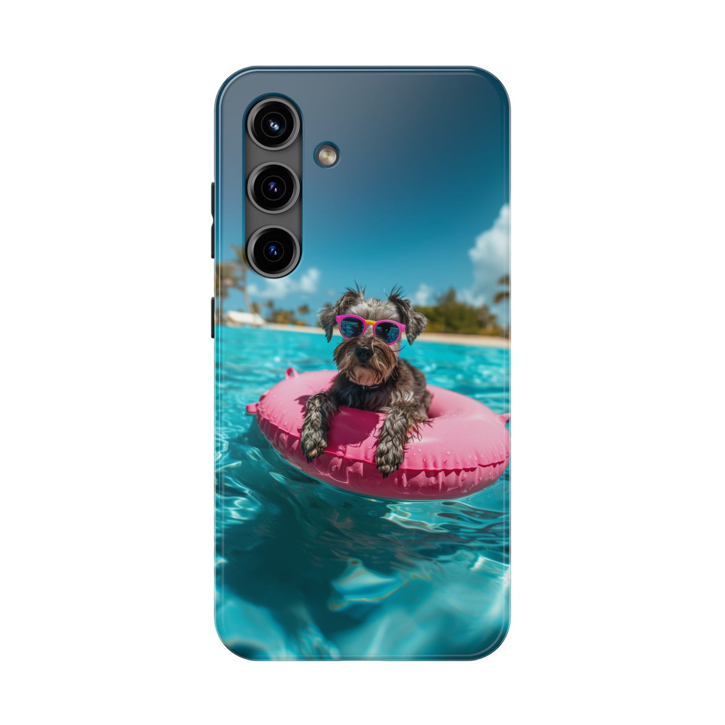 Schnauzer Summer Beach Tough iPhone & Samsung Cases