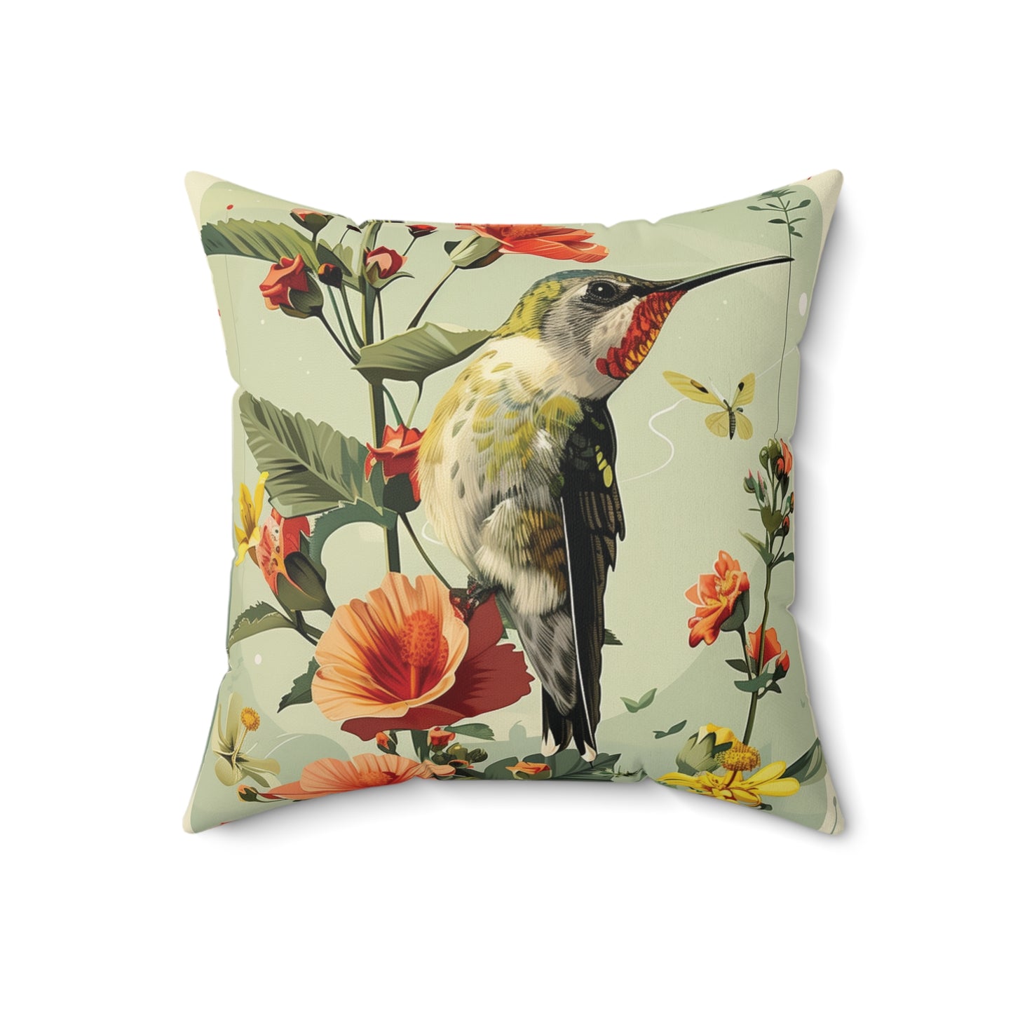 Hummingbird Square Pillow
