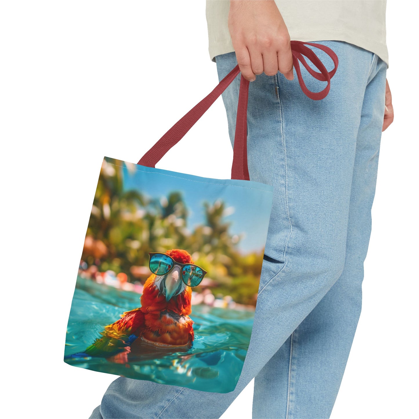Summer Parrot Beach Tote Bag
