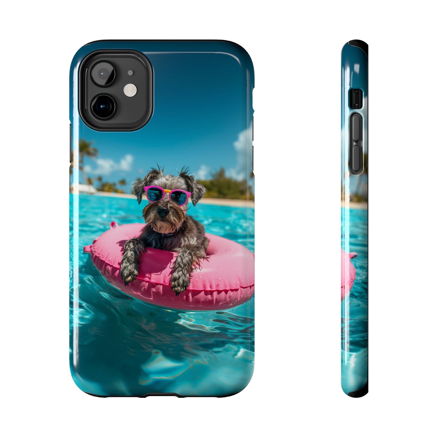 Schnauzer Summer Beach Tough iPhone & Samsung Cases