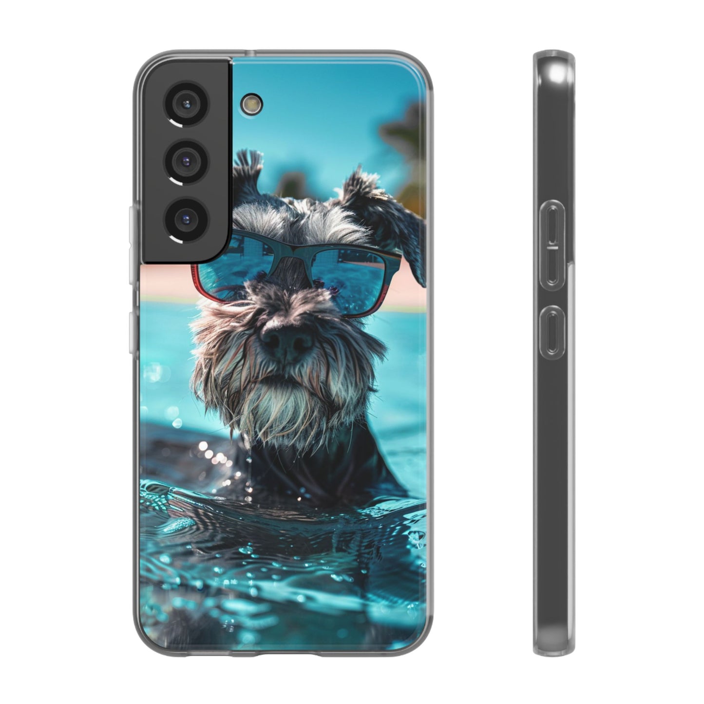 Aruba Schnauzer Option #2 Summer Beach iPhone & Samsung Flexi Cases