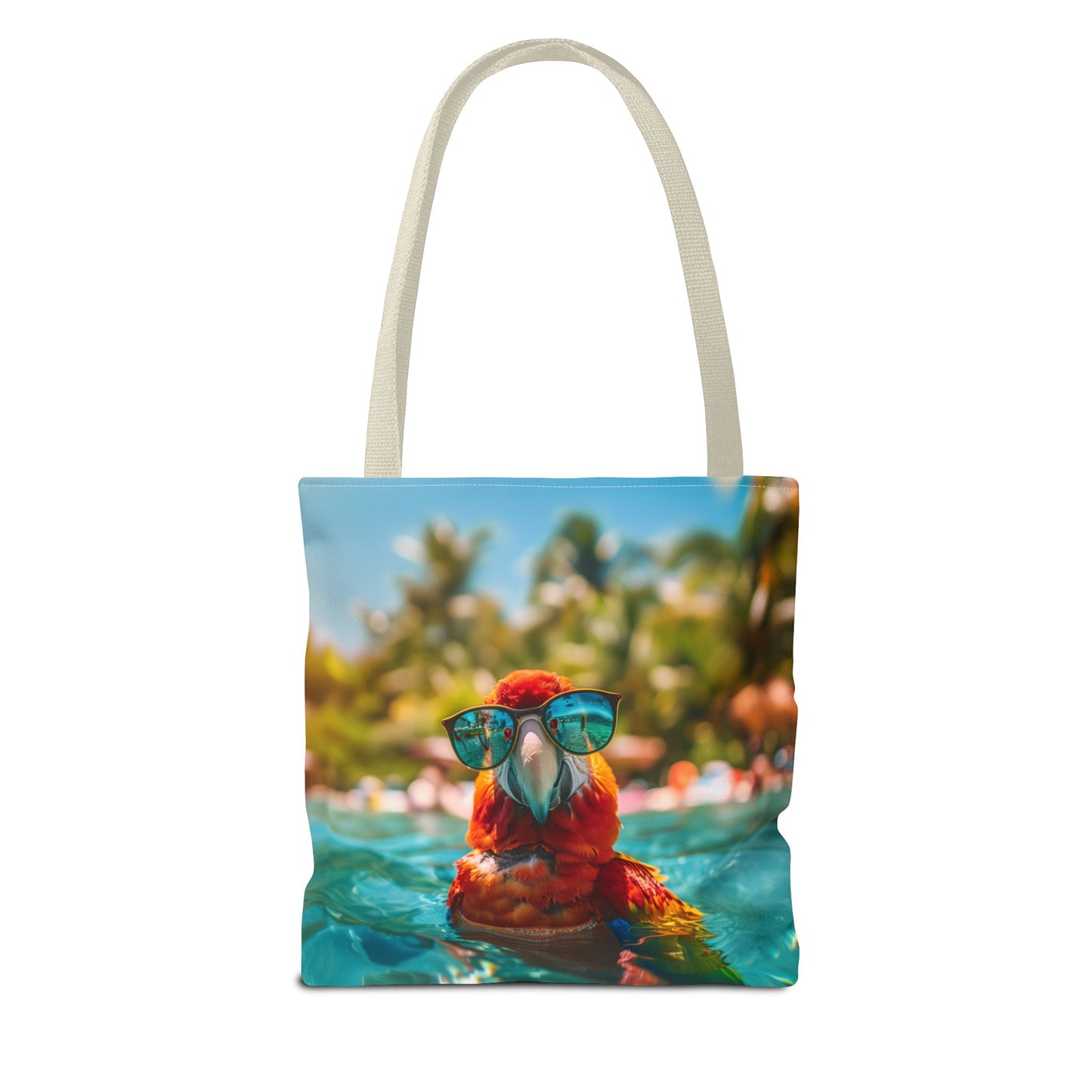 Summer Parrot Beach Tote Bag
