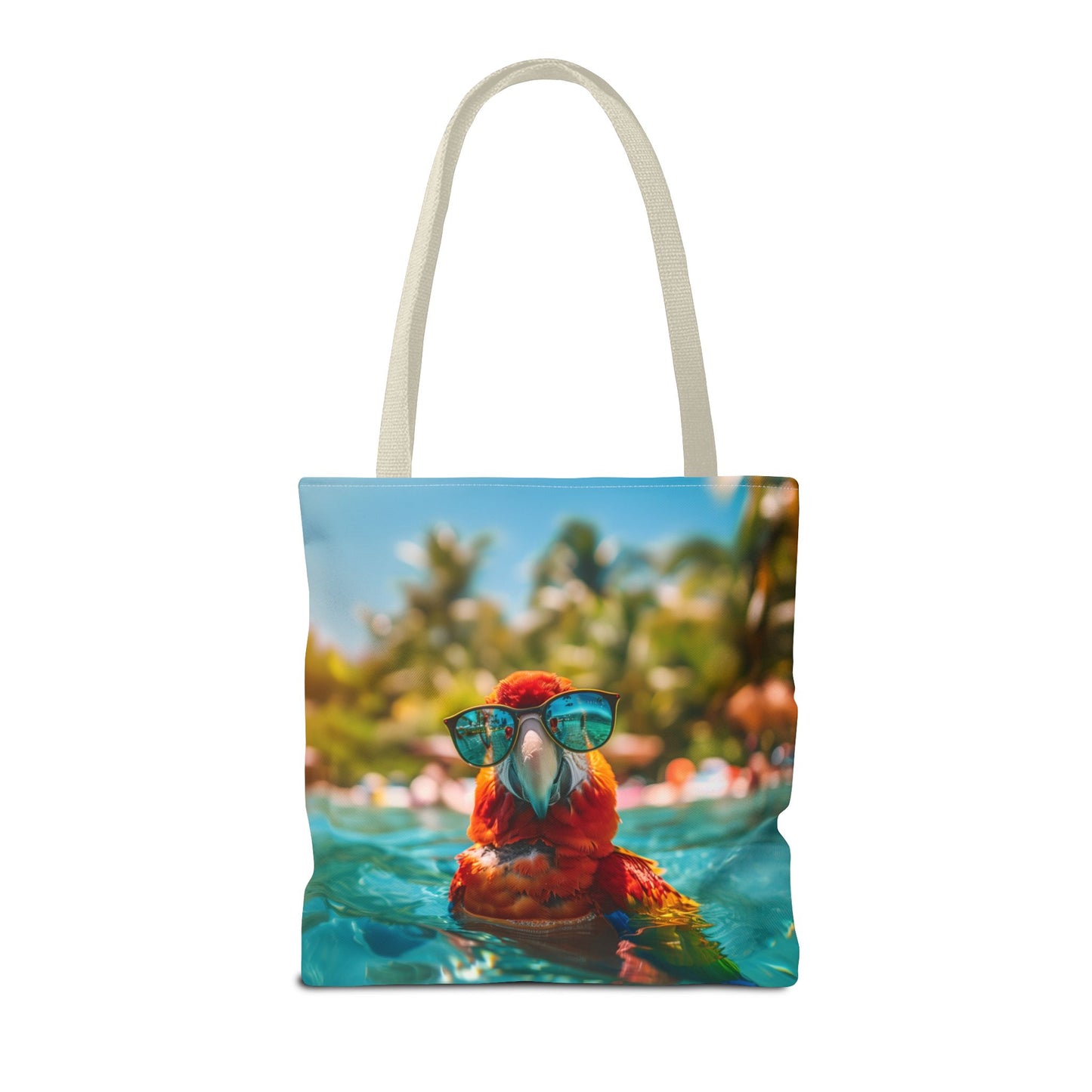 Summer Parrot Beach Tote Bag