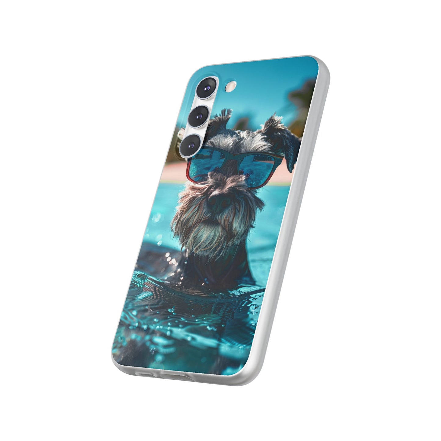Aruba Schnauzer Option #2 Summer Beach iPhone & Samsung Flexi Cases