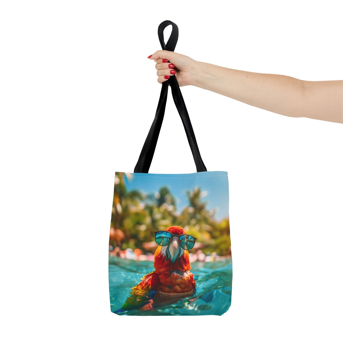 Summer Parrot Beach Tote Bag