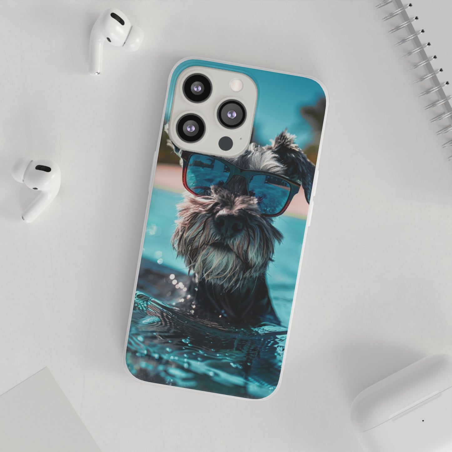Aruba Schnauzer Option #2 Summer Beach iPhone & Samsung Flexi Cases