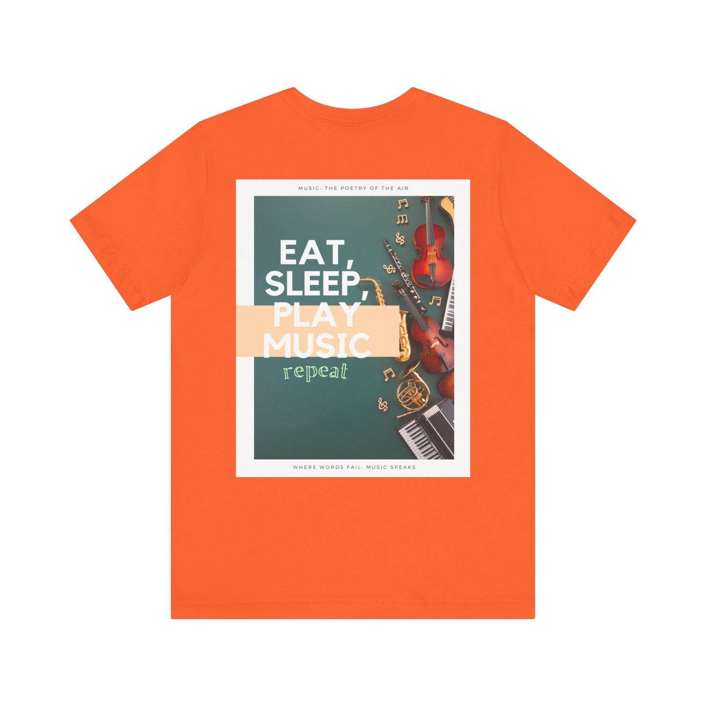 Eat, Sleep, Play Music, Repeat Unisex Jersey Short Sleeve Tee