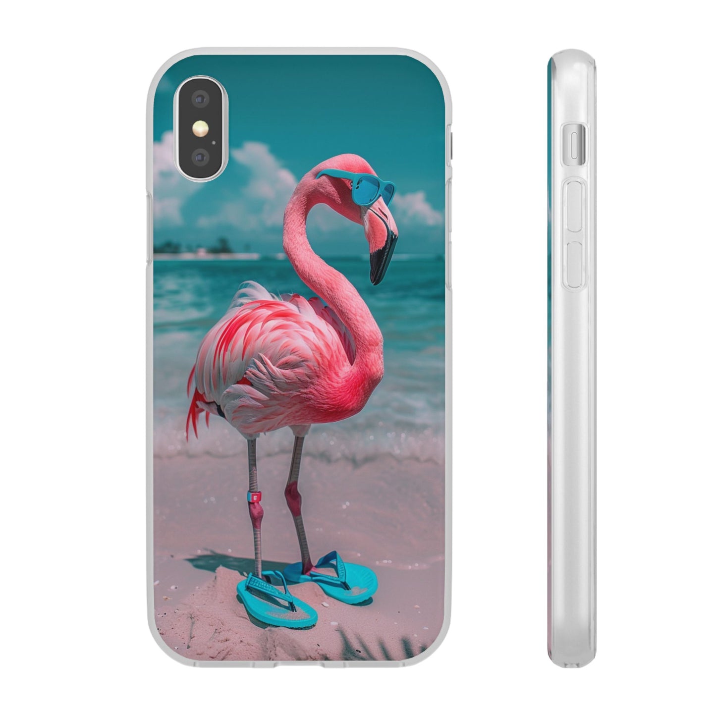 Aruba Beach Flamingo iPhone & Samsung Flexi Cases