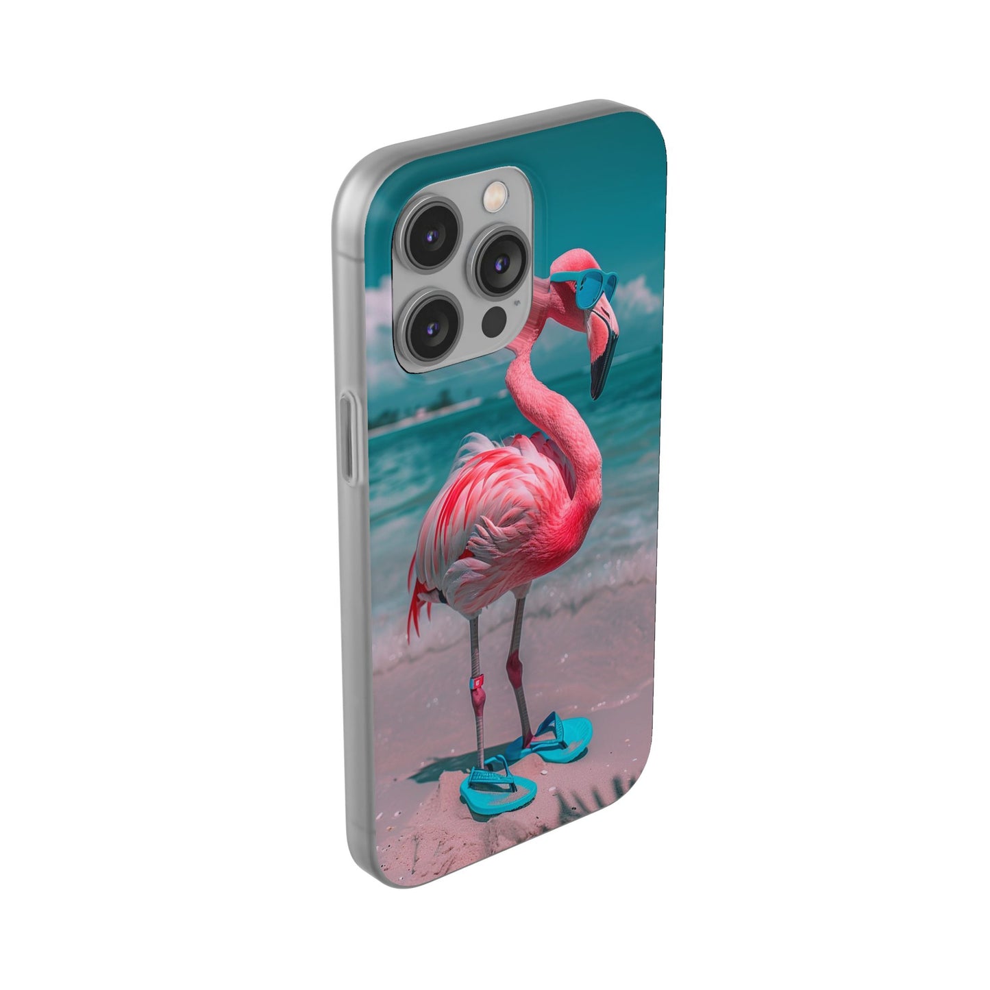 Aruba Beach Flamingo iPhone & Samsung Flexi Cases