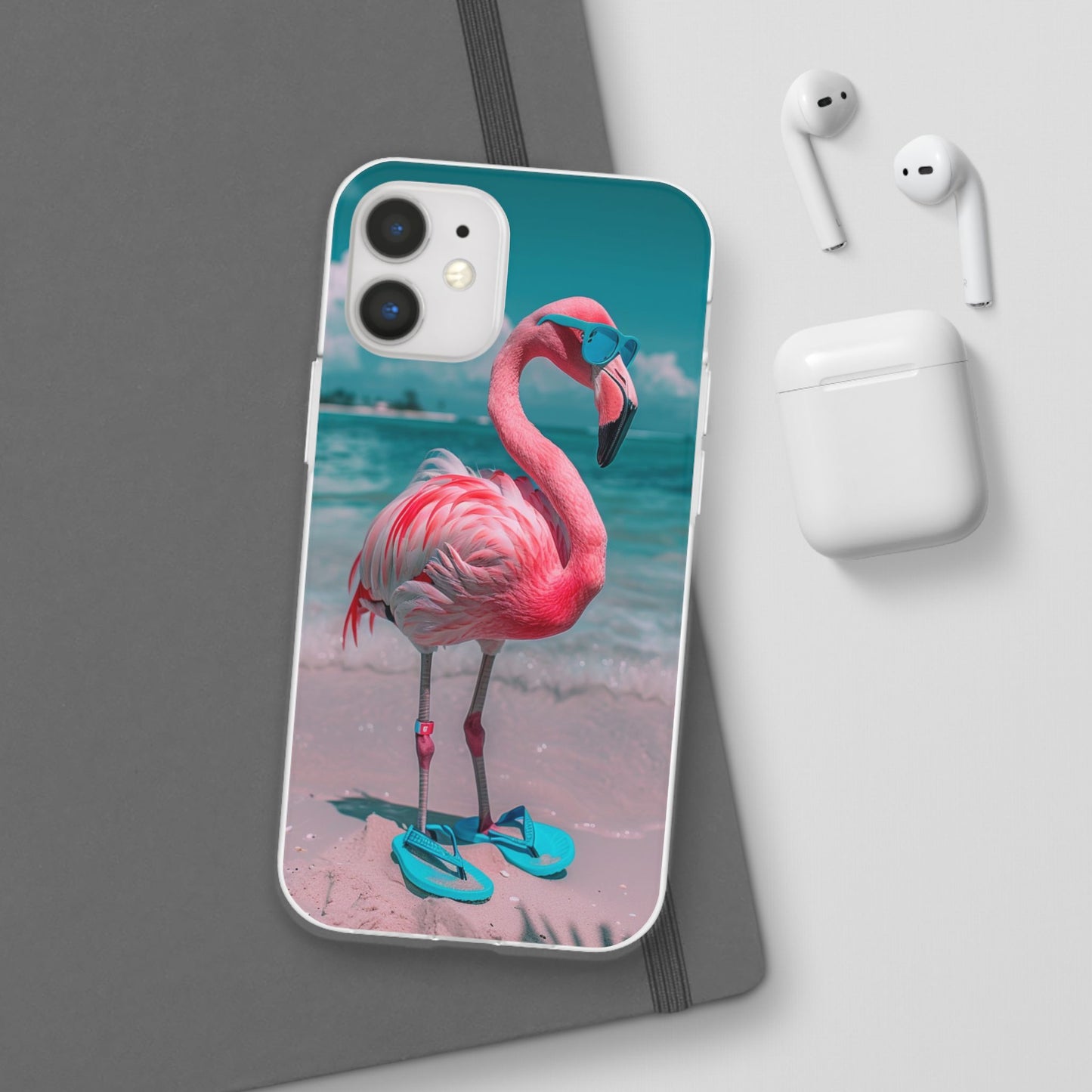 Aruba Beach Flamingo iPhone & Samsung Flexi Cases