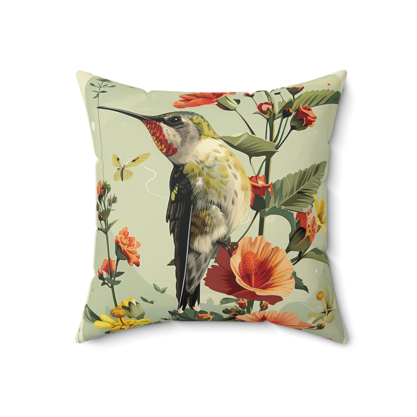 Hummingbird Square Pillow