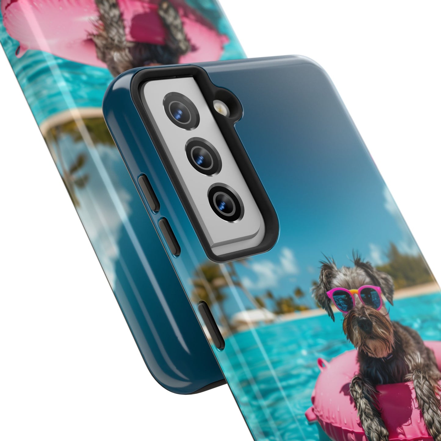 Schnauzer Summer Beach Tough iPhone & Samsung Cases