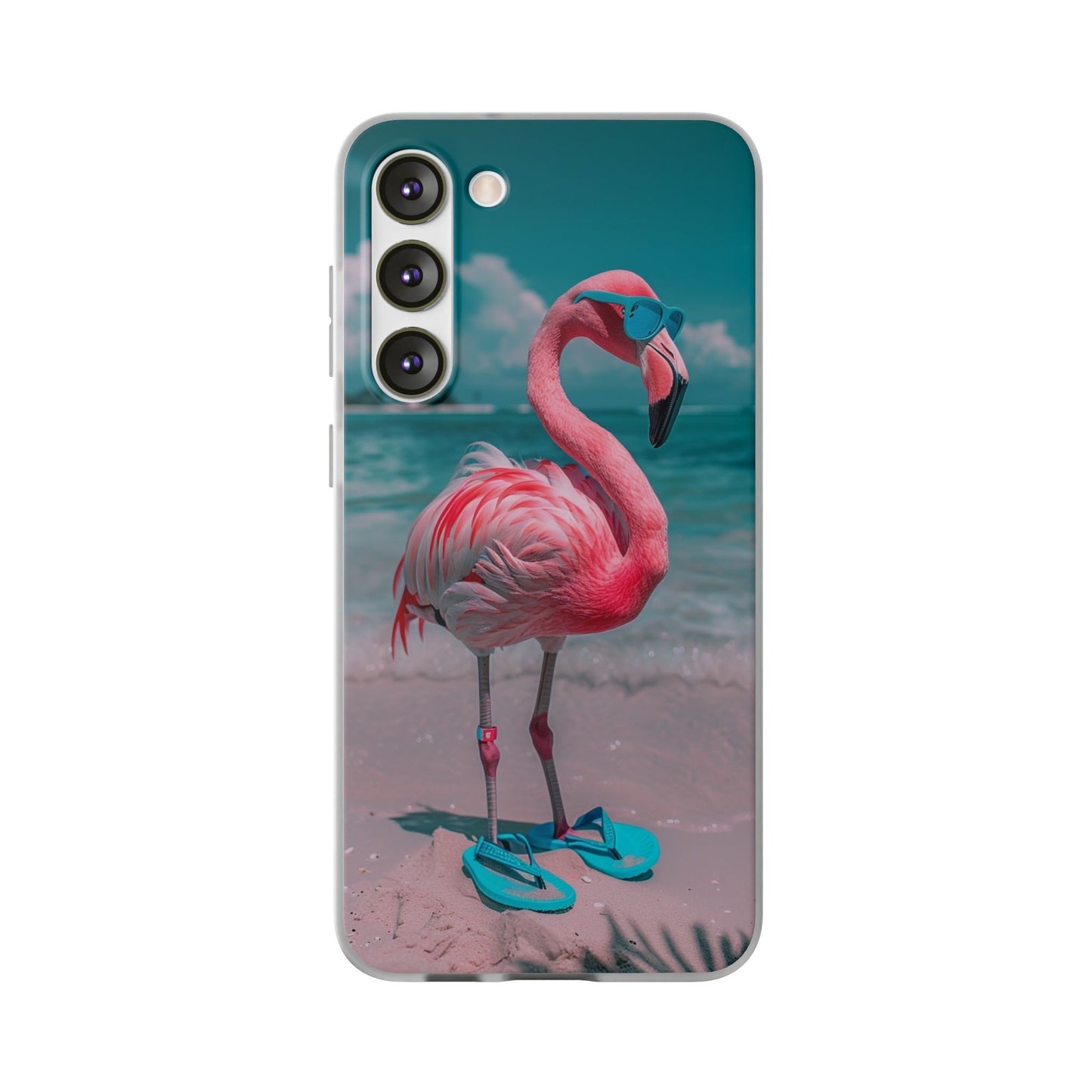 Aruba Beach Flamingo iPhone & Samsung Flexi Cases