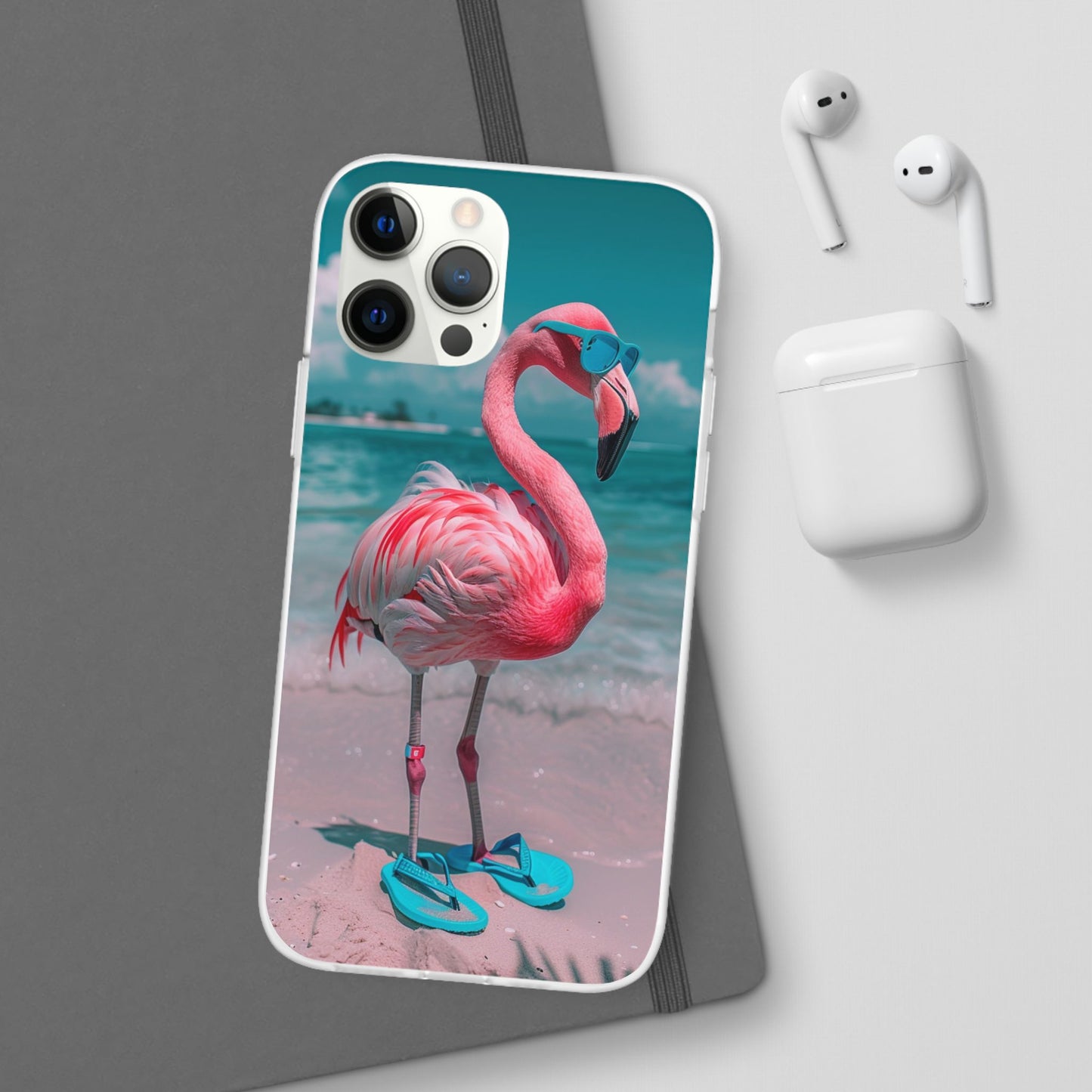 Aruba Beach Flamingo iPhone & Samsung Flexi Cases