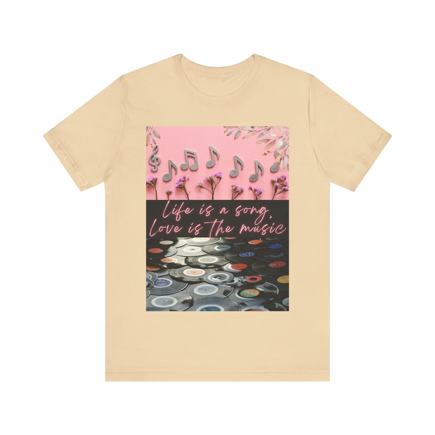 Life Is A Song, Love Is The Music Unisex Jersey Short Sleeve Tee
