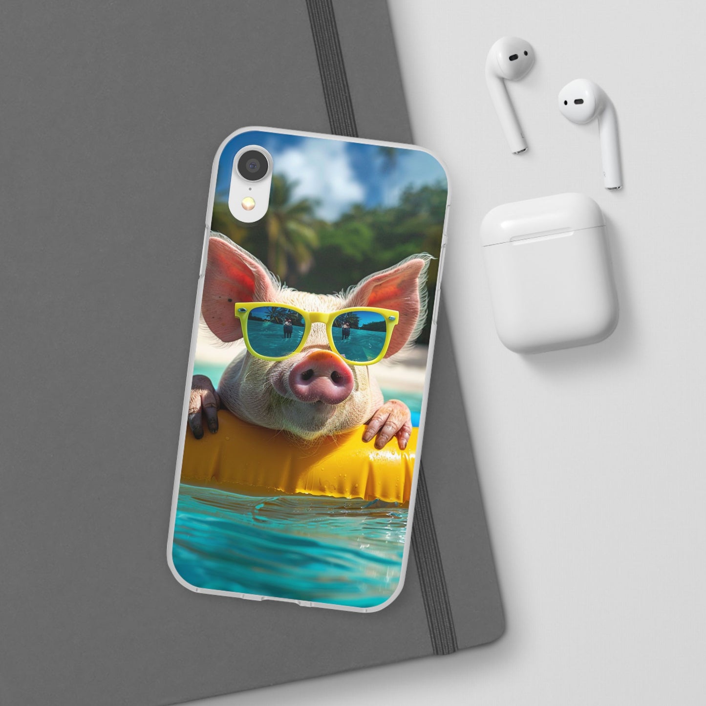Aruba Summer Beach Pig iPhone & Samsung Flexi Cases