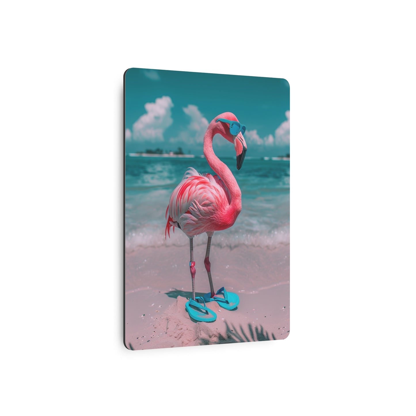 Aruba Flamingo Metal Art Sign
