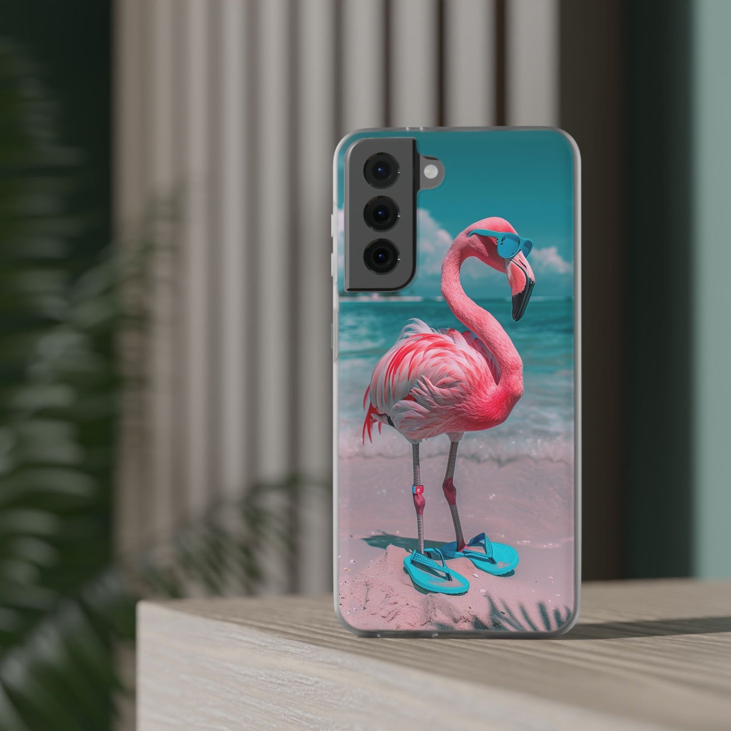 Aruba Beach Flamingo iPhone & Samsung Flexi Cases