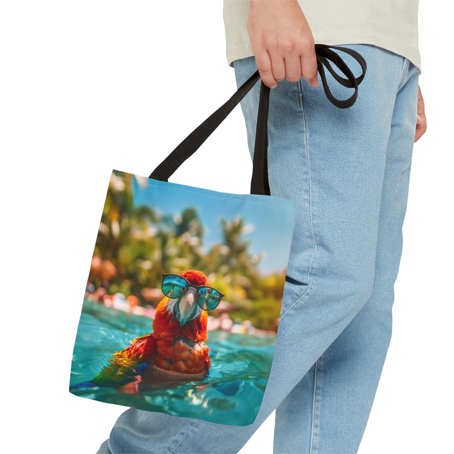 Summer Parrot Beach Tote Bag