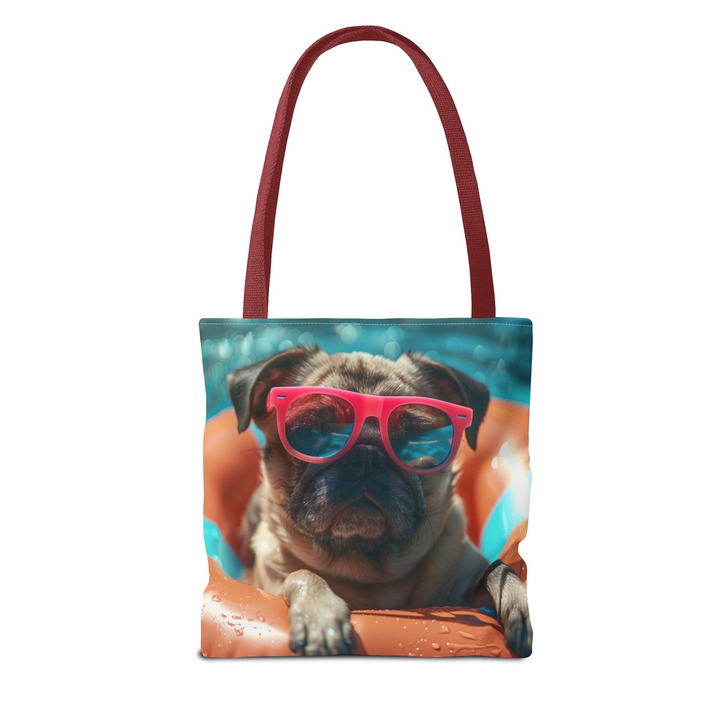 Summer Pug Beach Tote Bag