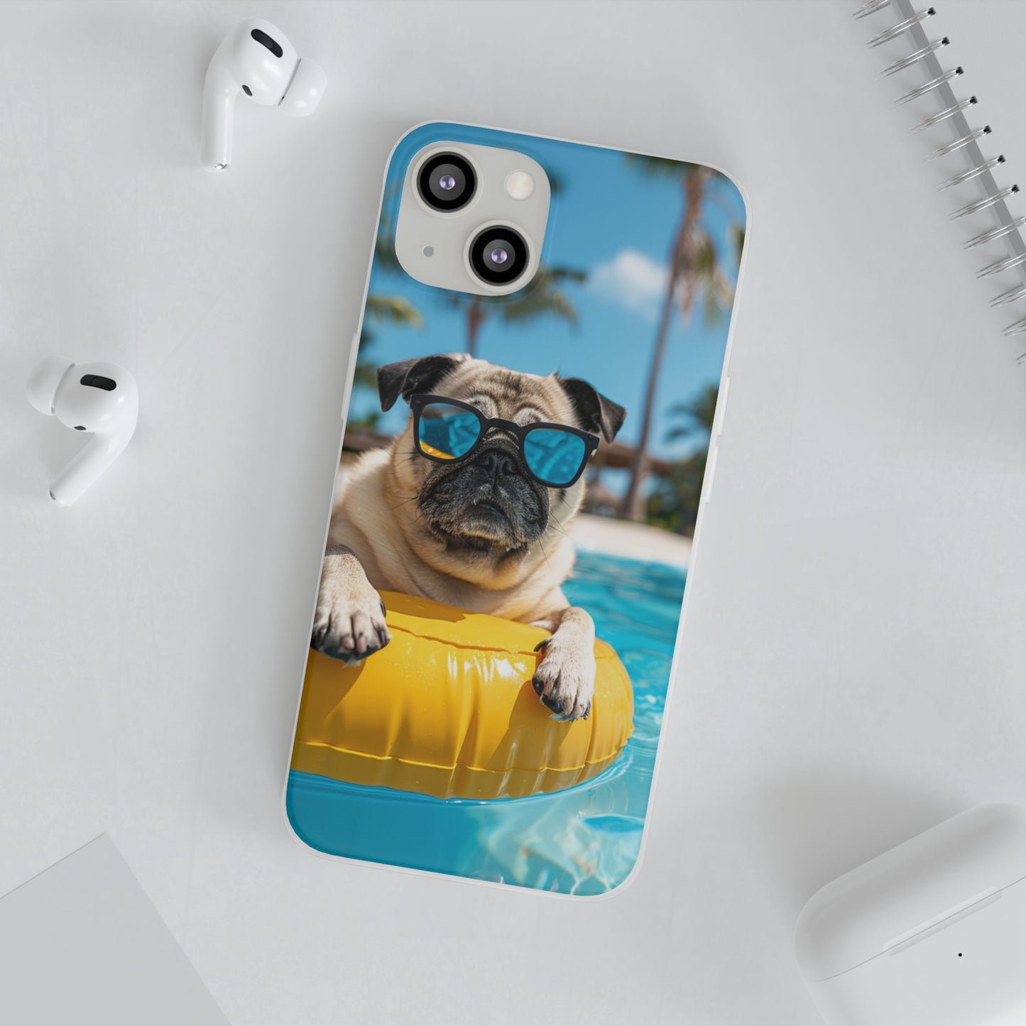Aruba Pug Summer Option #2 iPhone & Samsung Flexi Cases