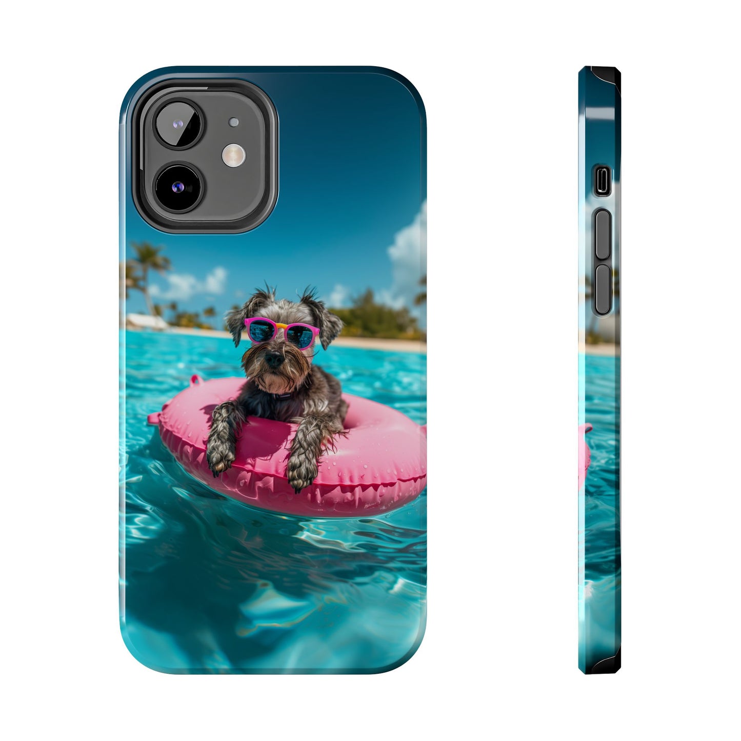 Schnauzer Summer Beach Tough iPhone & Samsung Cases