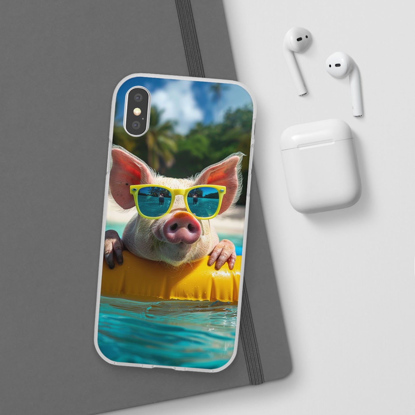 Aruba Summer Beach Pig iPhone & Samsung Flexi Cases