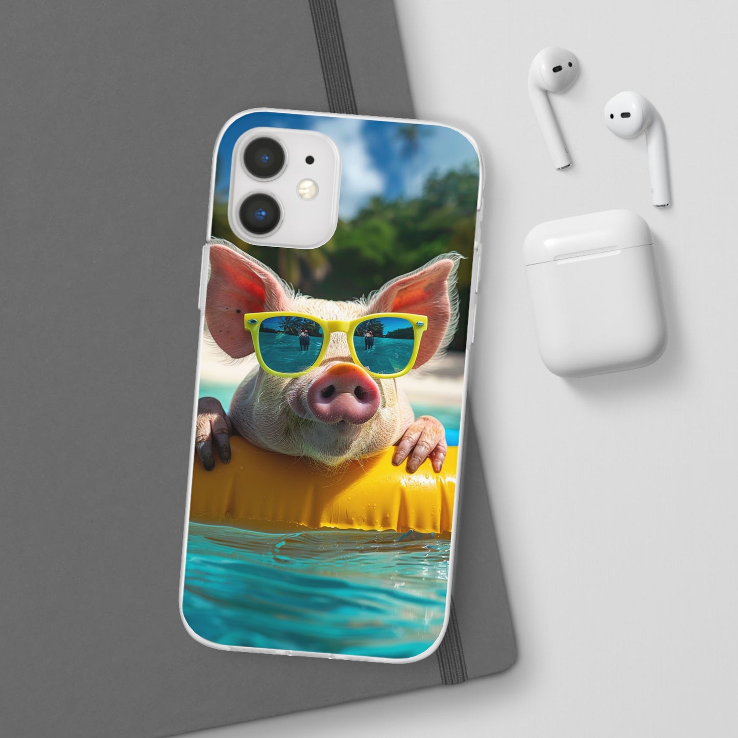 Aruba Summer Beach Pig iPhone & Samsung Flexi Cases