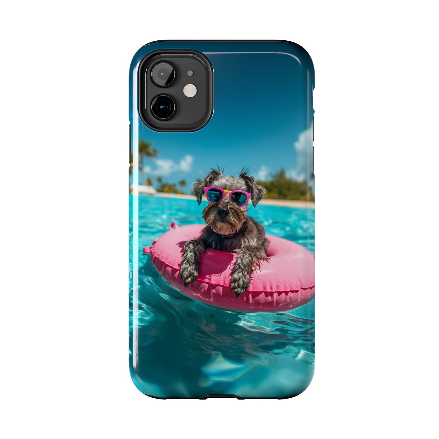 Schnauzer Summer Beach Tough iPhone & Samsung Cases