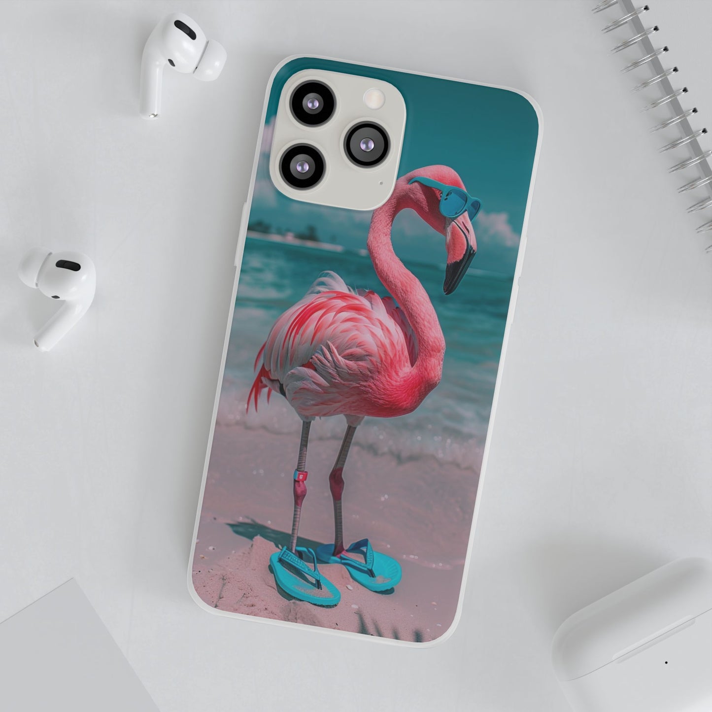 Aruba Beach Flamingo iPhone & Samsung Flexi Cases