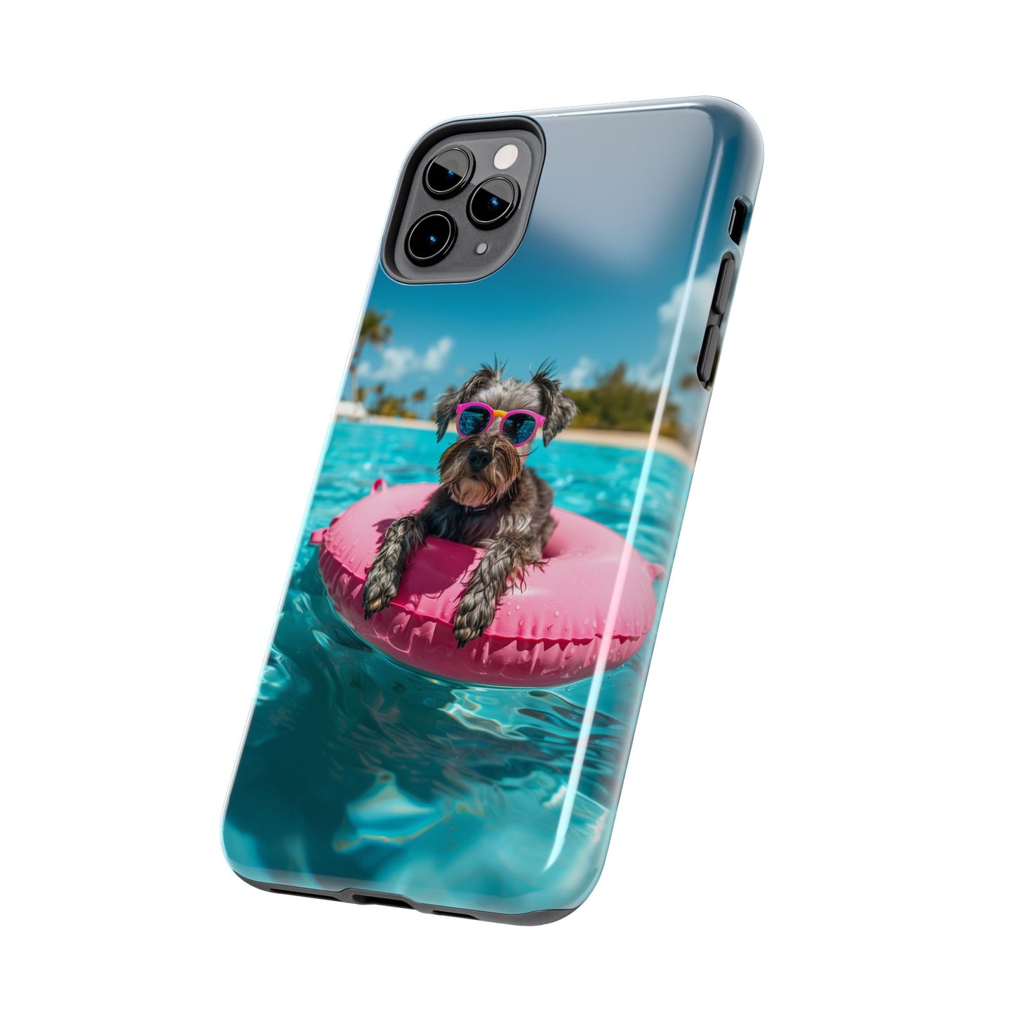 Schnauzer Summer Beach Tough iPhone & Samsung Cases