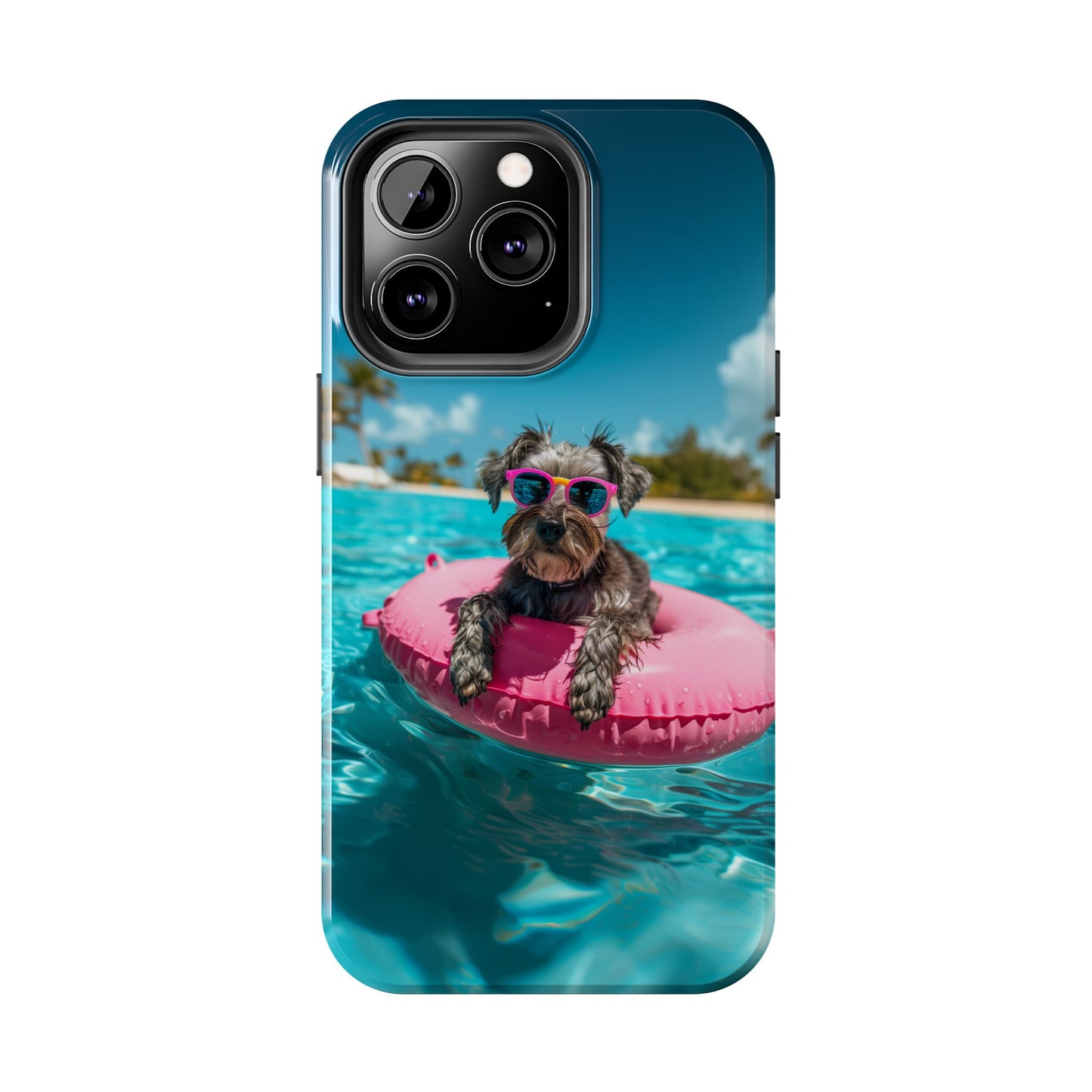 Schnauzer Summer Beach Tough iPhone & Samsung Cases