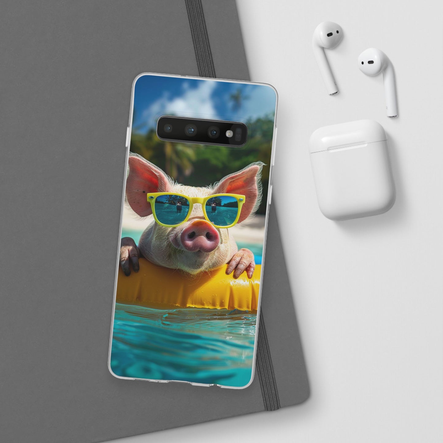 Aruba Summer Beach Pig iPhone & Samsung Flexi Cases