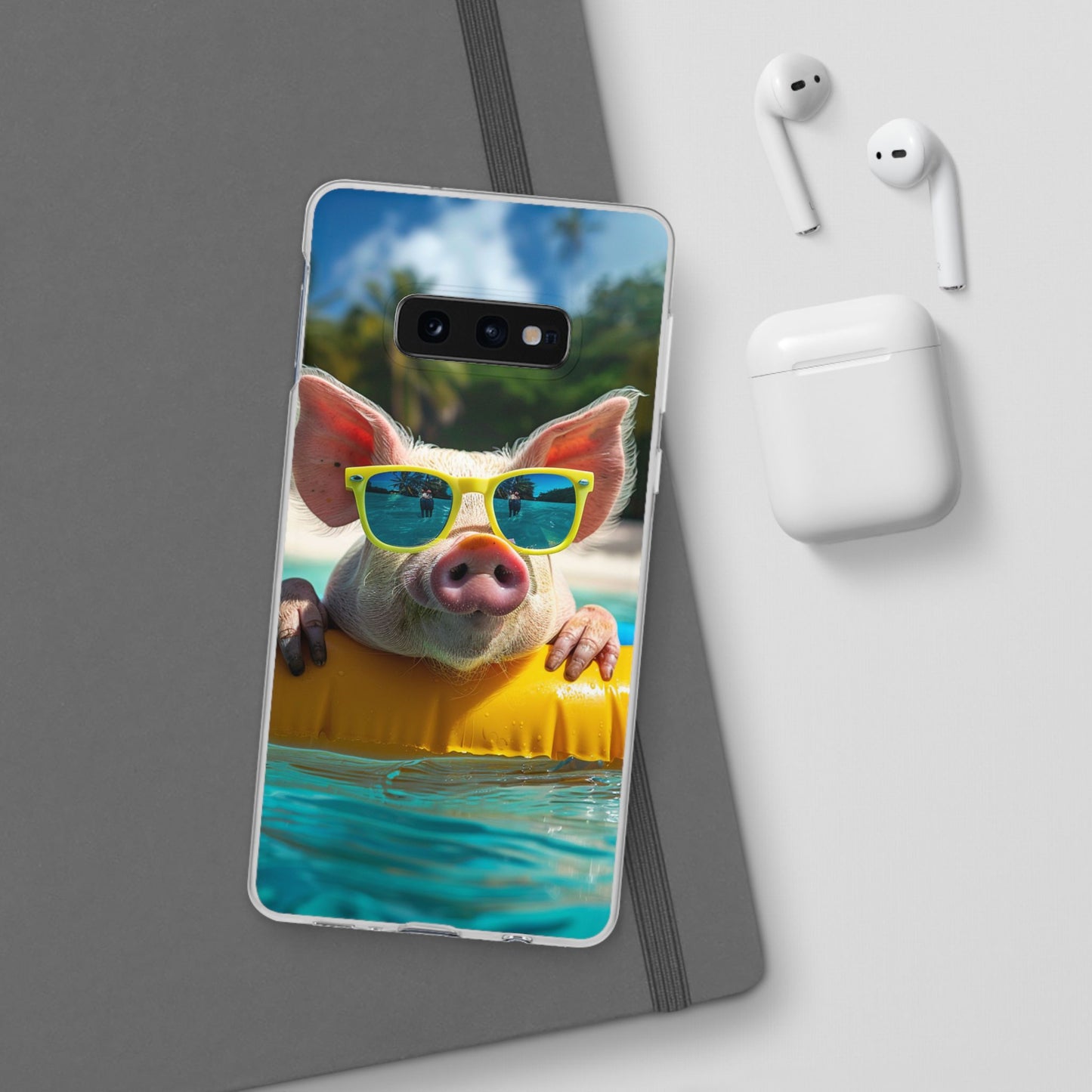 Aruba Summer Beach Pig iPhone & Samsung Flexi Cases