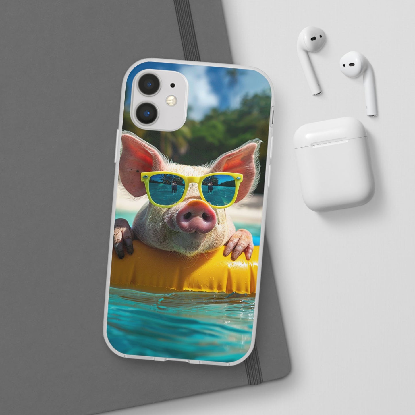 Aruba Summer Beach Pig iPhone & Samsung Flexi Cases