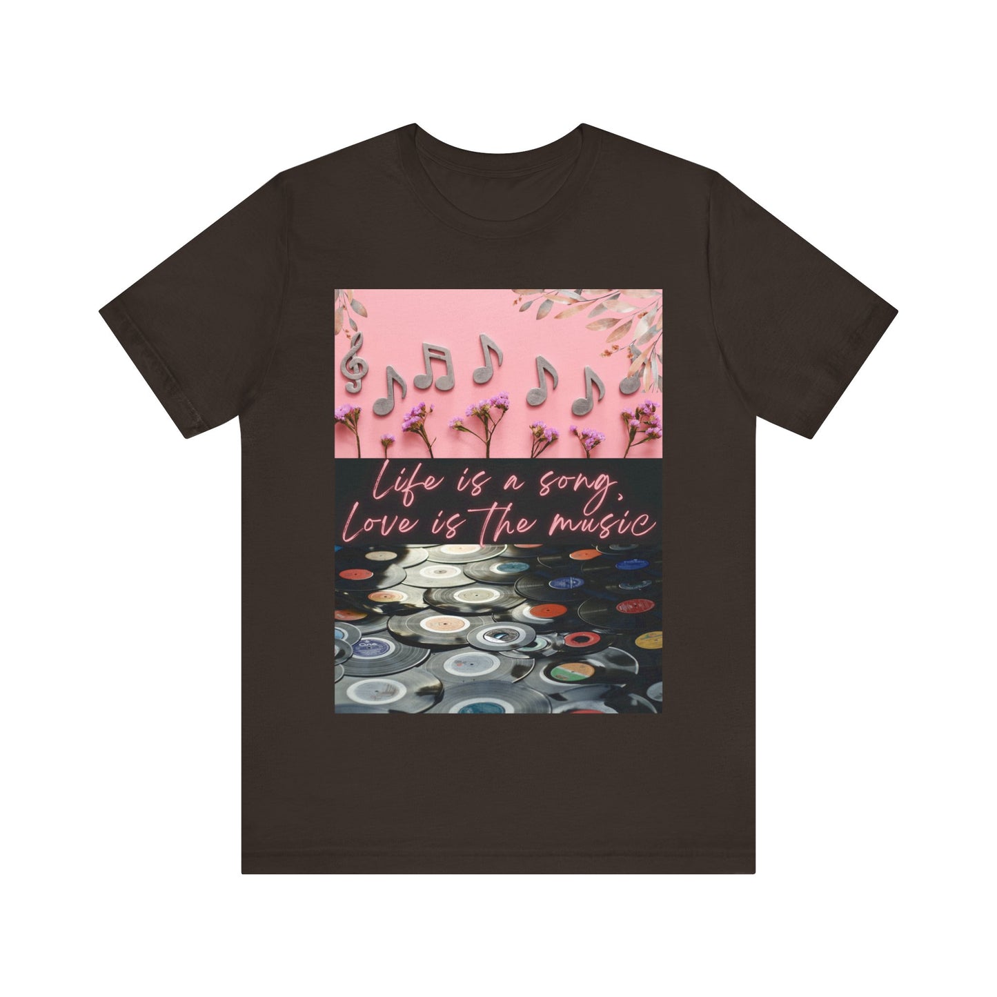 Life Is A Song, Love Is The Music Unisex Jersey Short Sleeve Tee