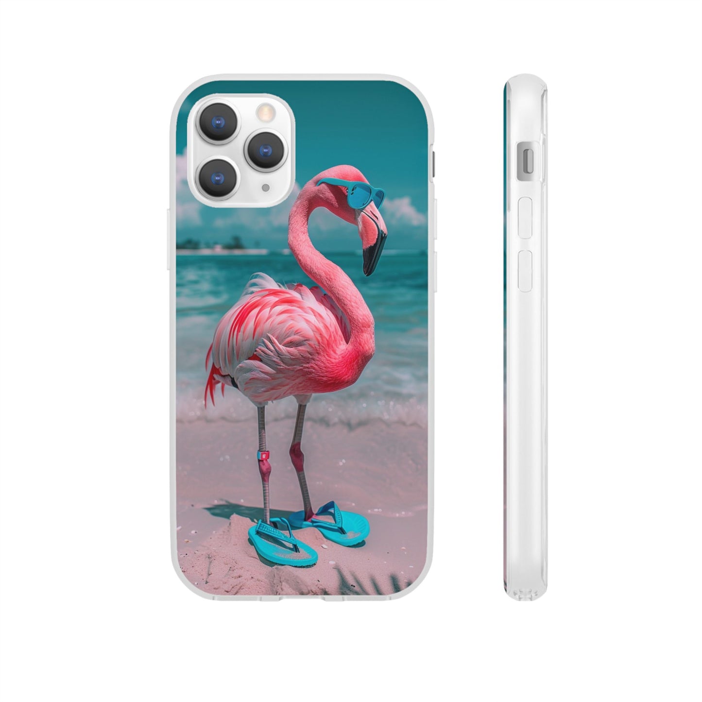 Aruba Beach Flamingo iPhone & Samsung Flexi Cases