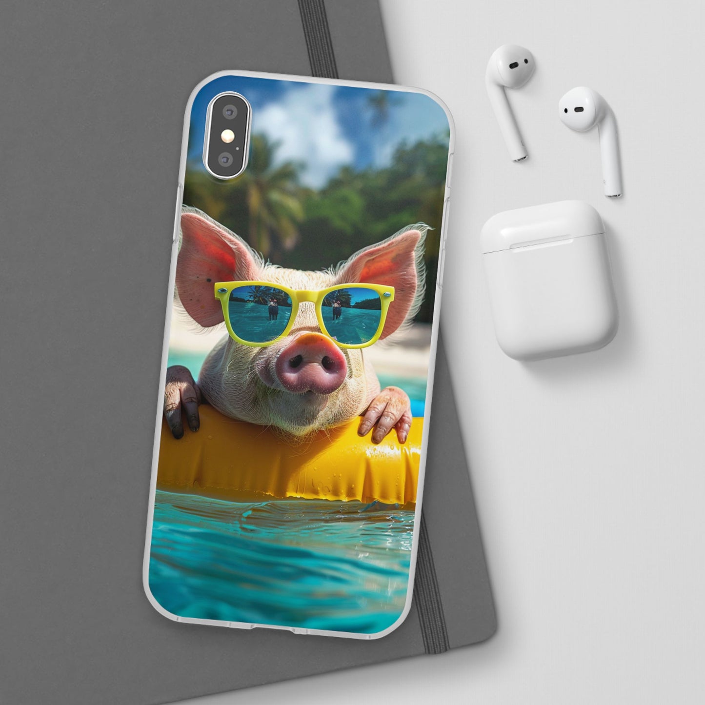 Aruba Summer Beach Pig iPhone & Samsung Flexi Cases