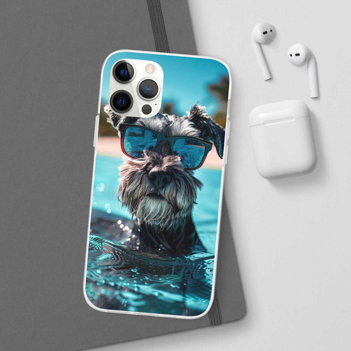 Aruba Schnauzer Option #2 Summer Beach iPhone & Samsung Flexi Cases