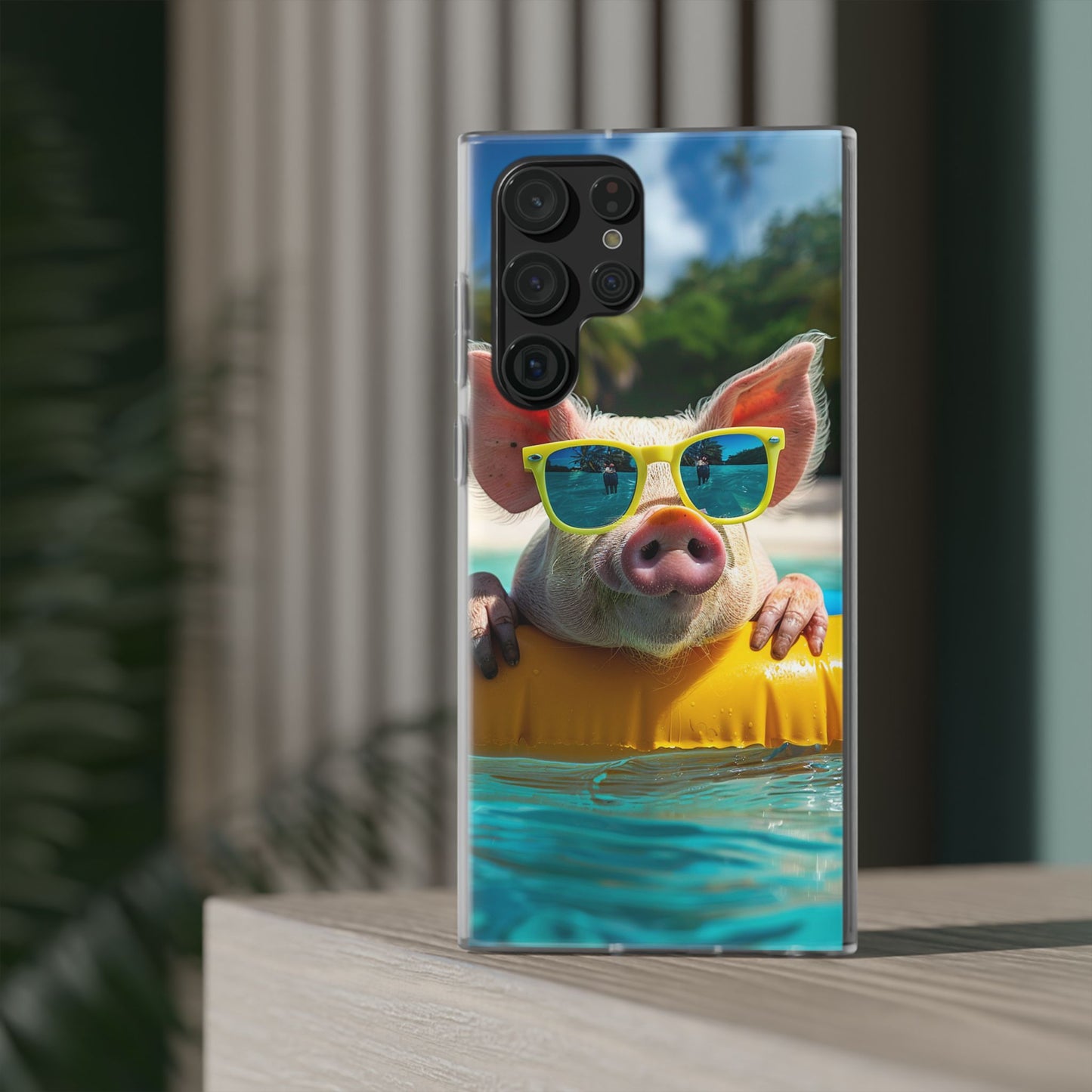 Aruba Summer Beach Pig iPhone & Samsung Flexi Cases
