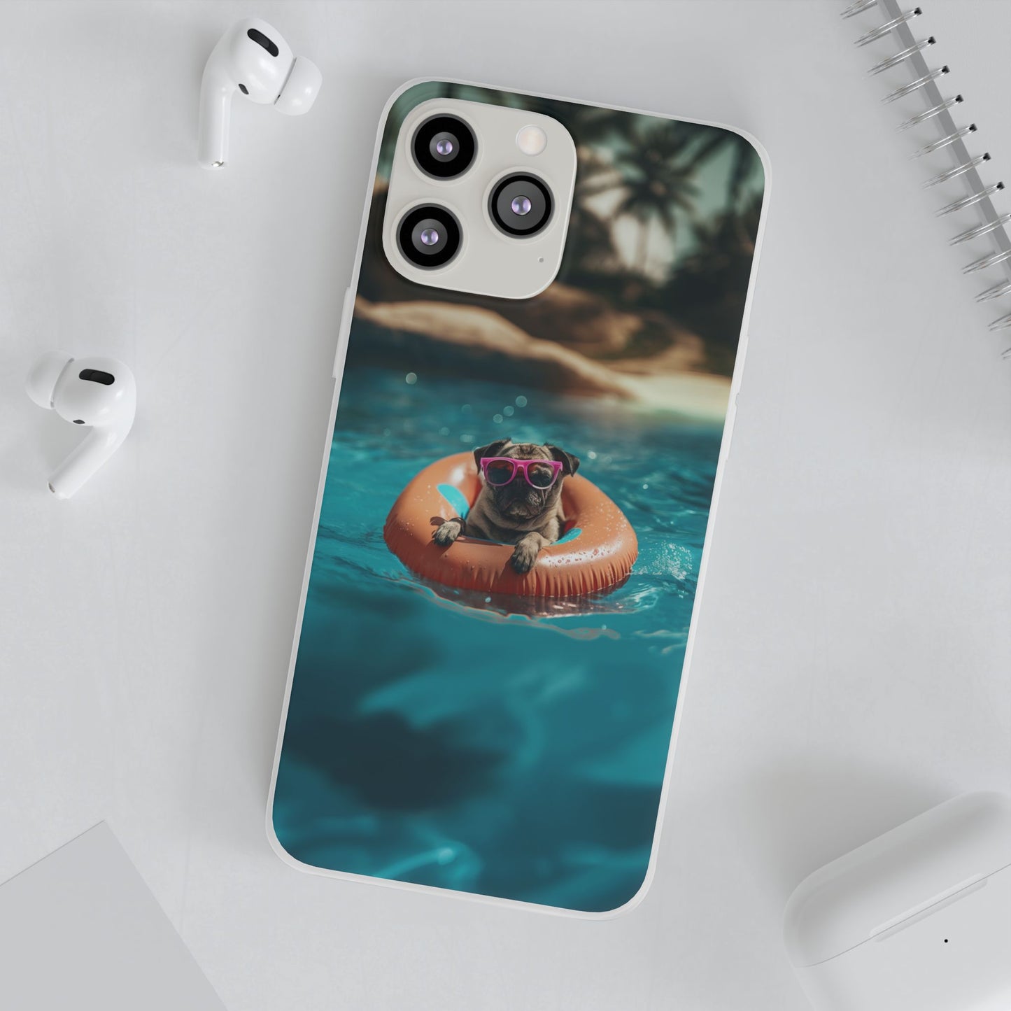 Pug Summer iPhone & Samsung Flexi Cases