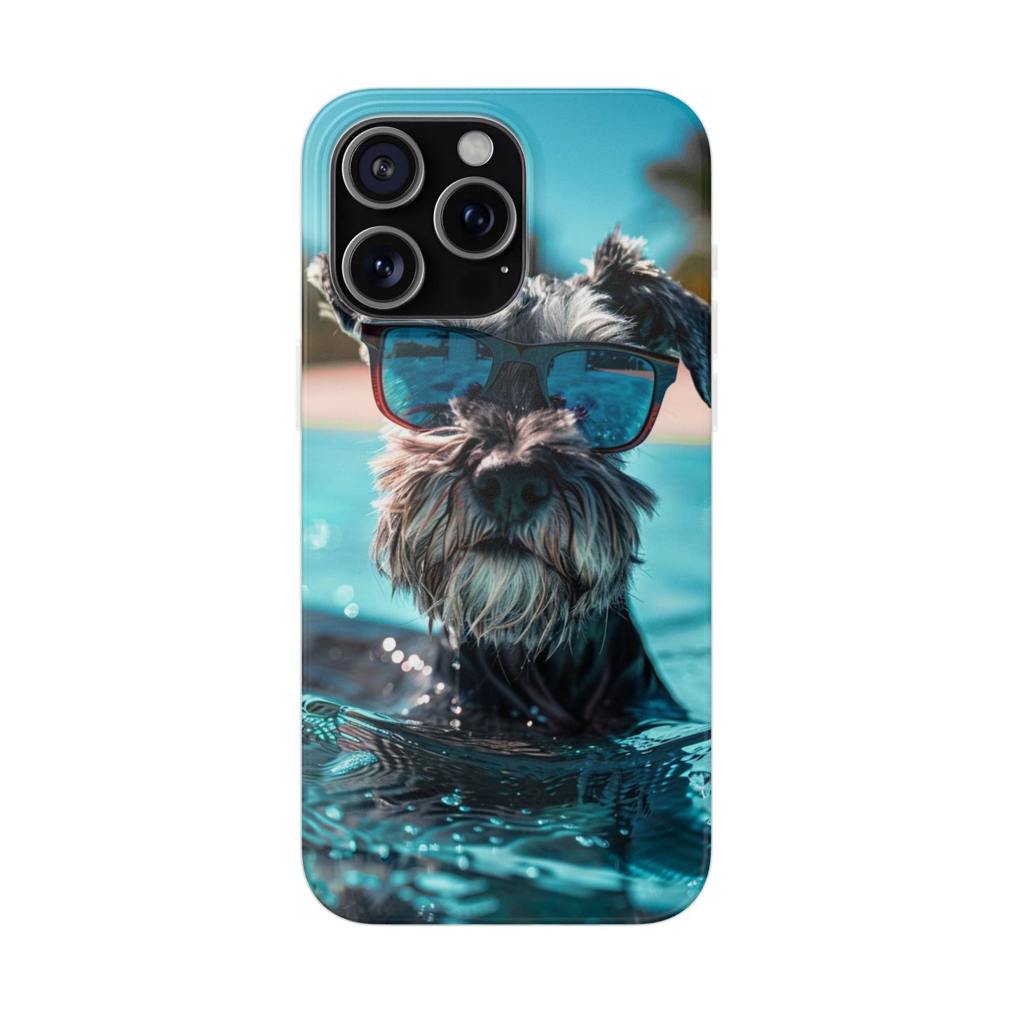 Aruba Schnauzer Option #2 Summer Beach iPhone & Samsung Flexi Cases