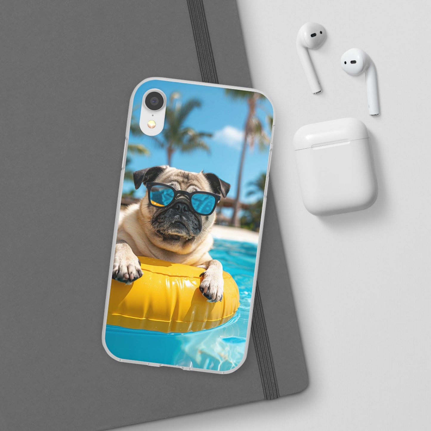 Aruba Pug Summer Option #2 iPhone & Samsung Flexi Cases