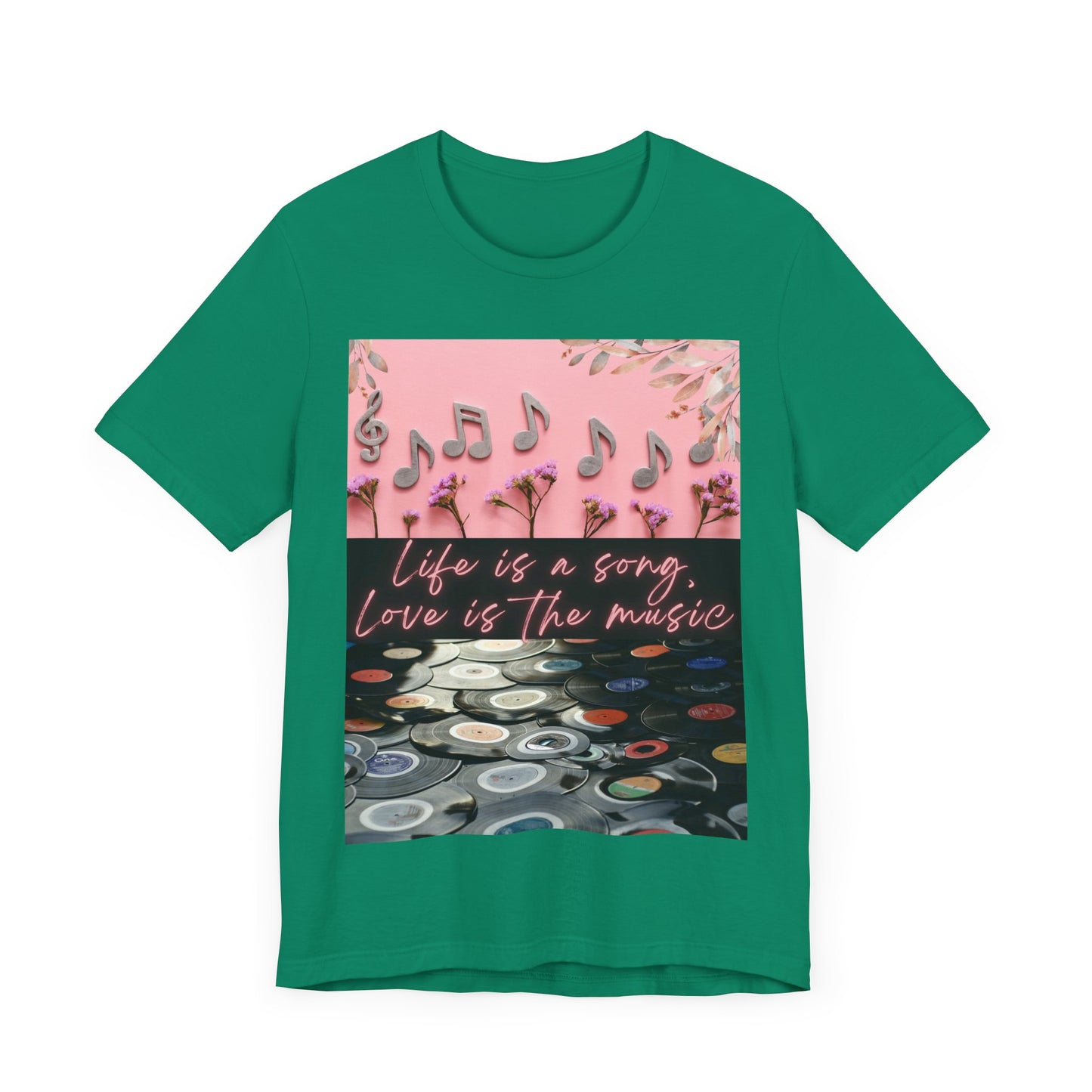 Life Is A Song, Love Is The Music Unisex Jersey Short Sleeve Tee