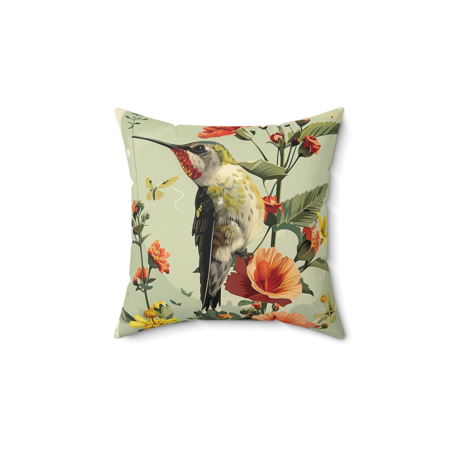 Hummingbird Square Pillow