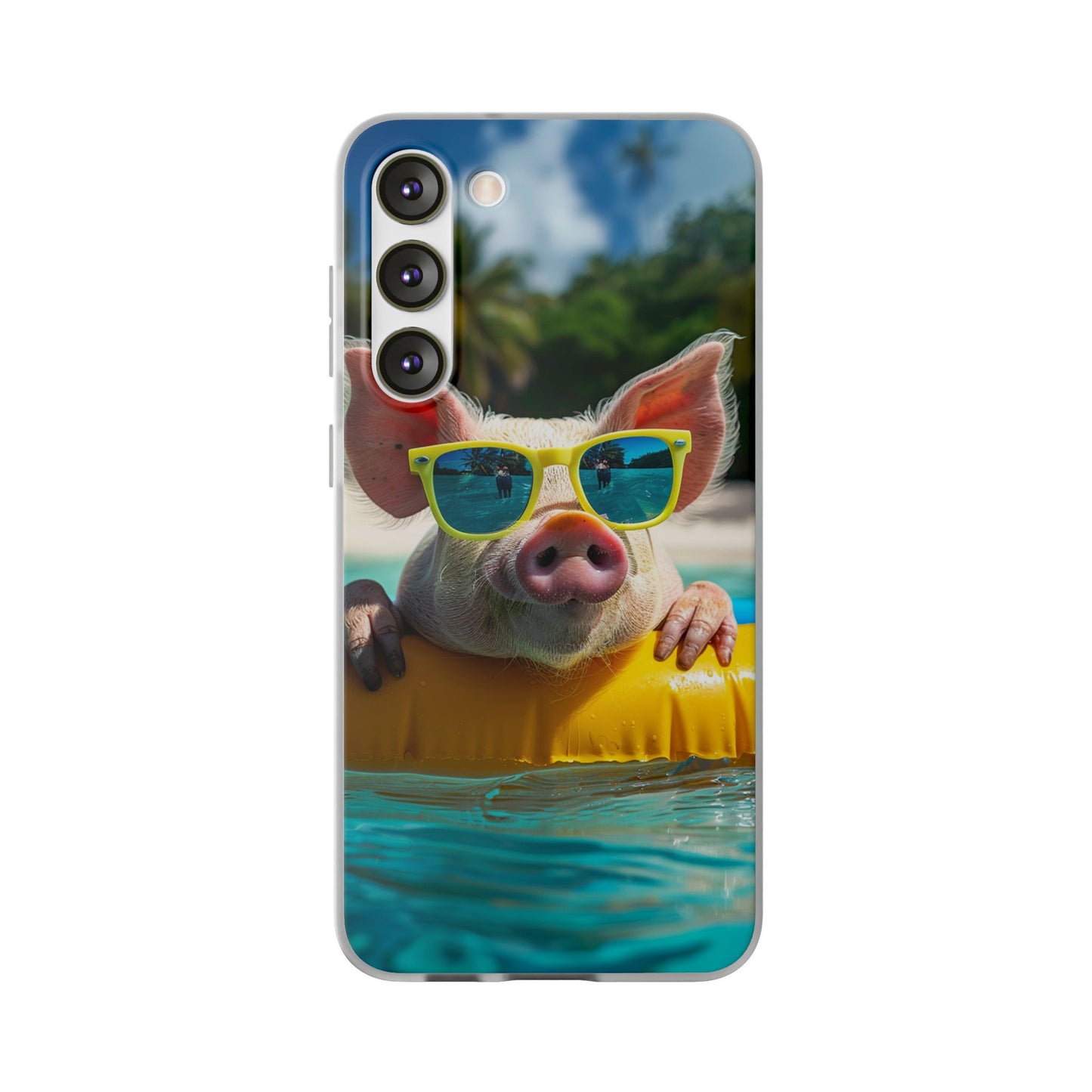 Aruba Summer Beach Pig iPhone & Samsung Flexi Cases