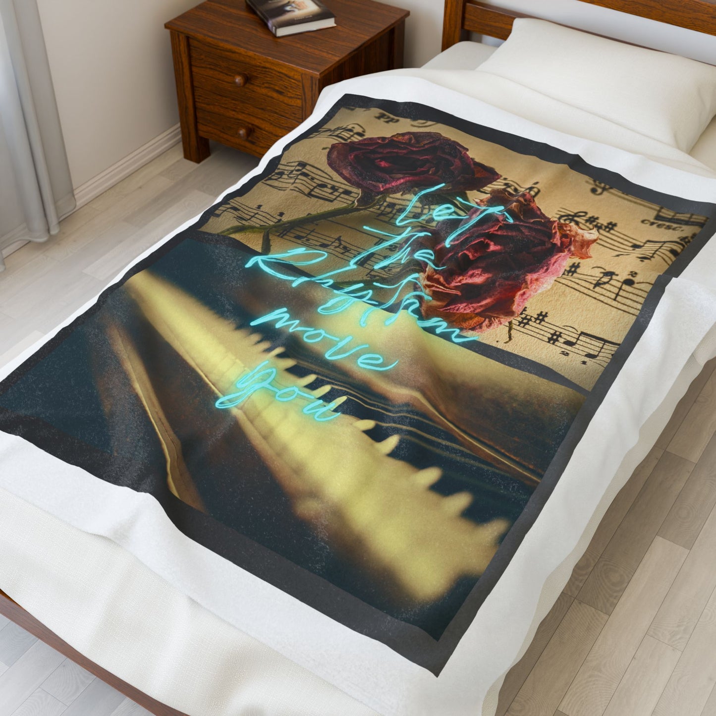 Let The Rhythm Move You (2nd Version) Velveteen Plush Blanket