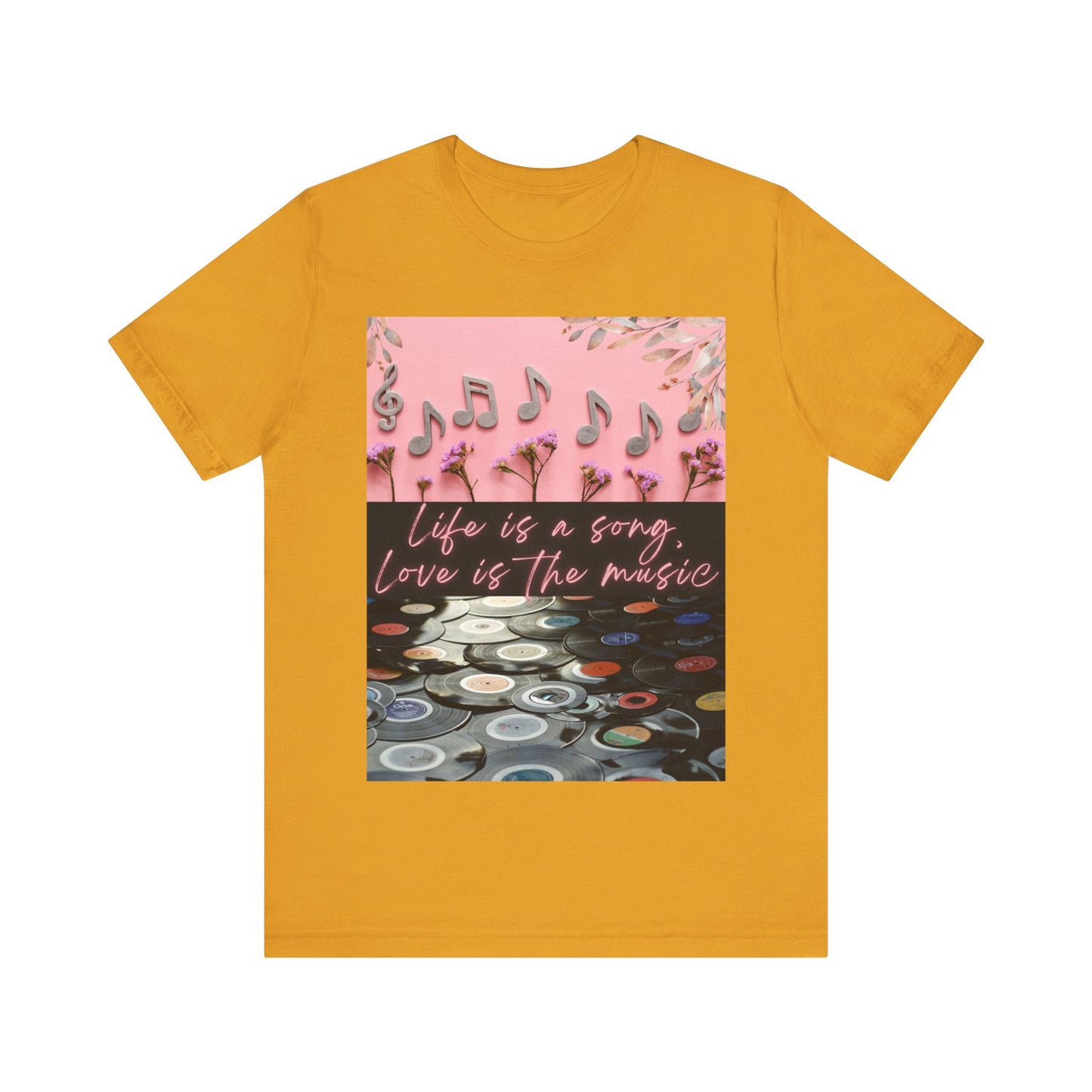 Life Is A Song, Love Is The Music Unisex Jersey Short Sleeve Tee