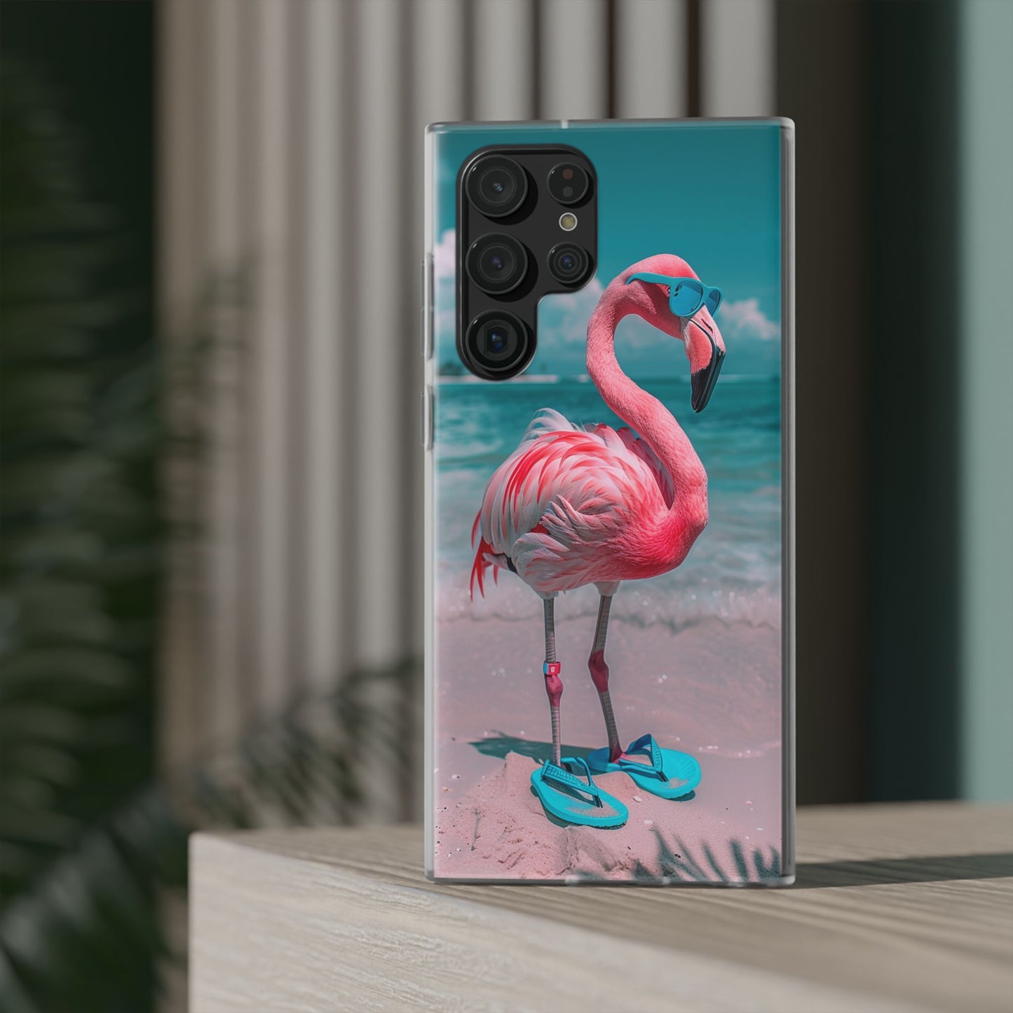Aruba Beach Flamingo iPhone & Samsung Flexi Cases