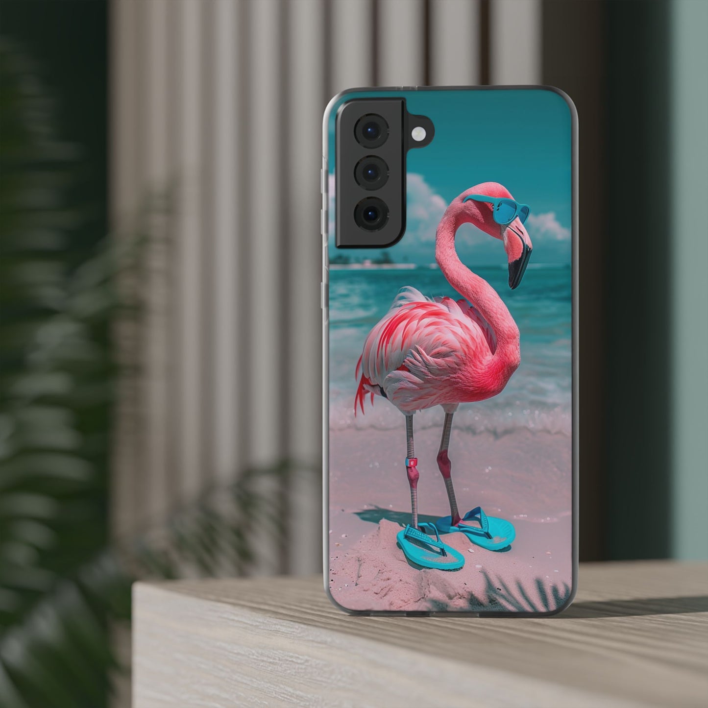 Aruba Beach Flamingo iPhone & Samsung Flexi Cases
